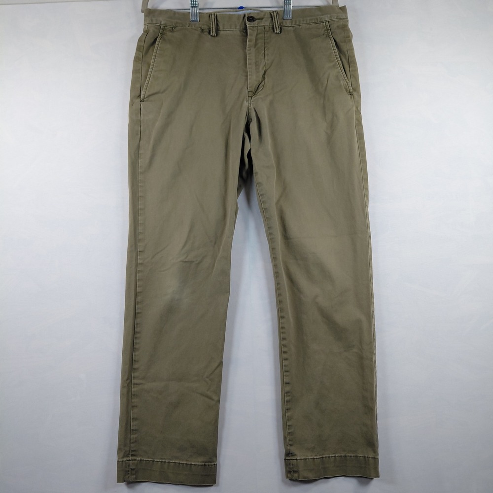 Polo Ralph Lauren Mens Stretch Straight Fit Chino Pants Khaki Brown 34/30
